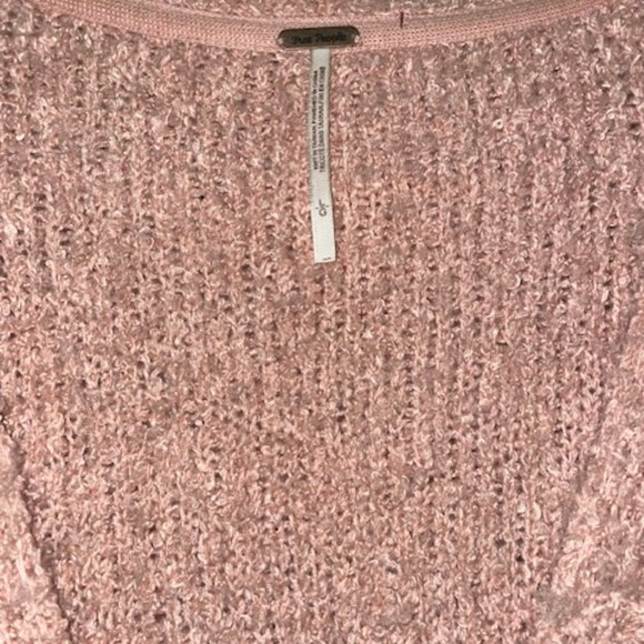 Free People Pink V-Neck Sweater - Large - Picture 3 of 3